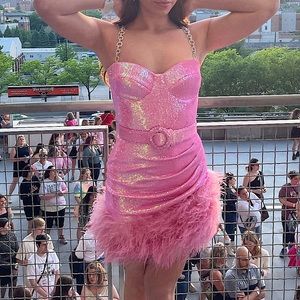 Fifi pink dress- Nadine Merabi